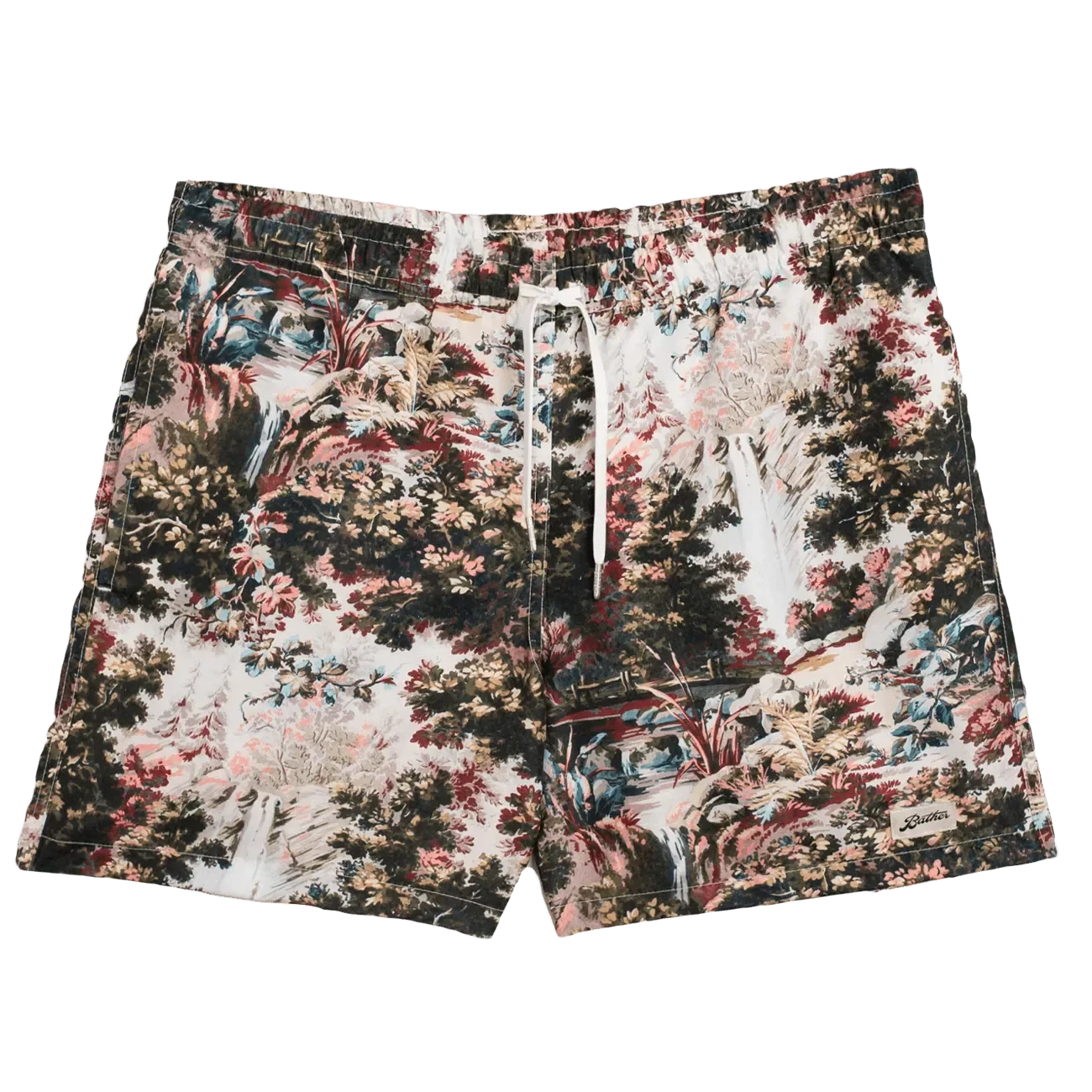 Swim Trunks - Lush Green Waterfall