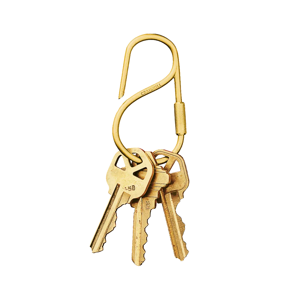 Offset Keyring - Brass