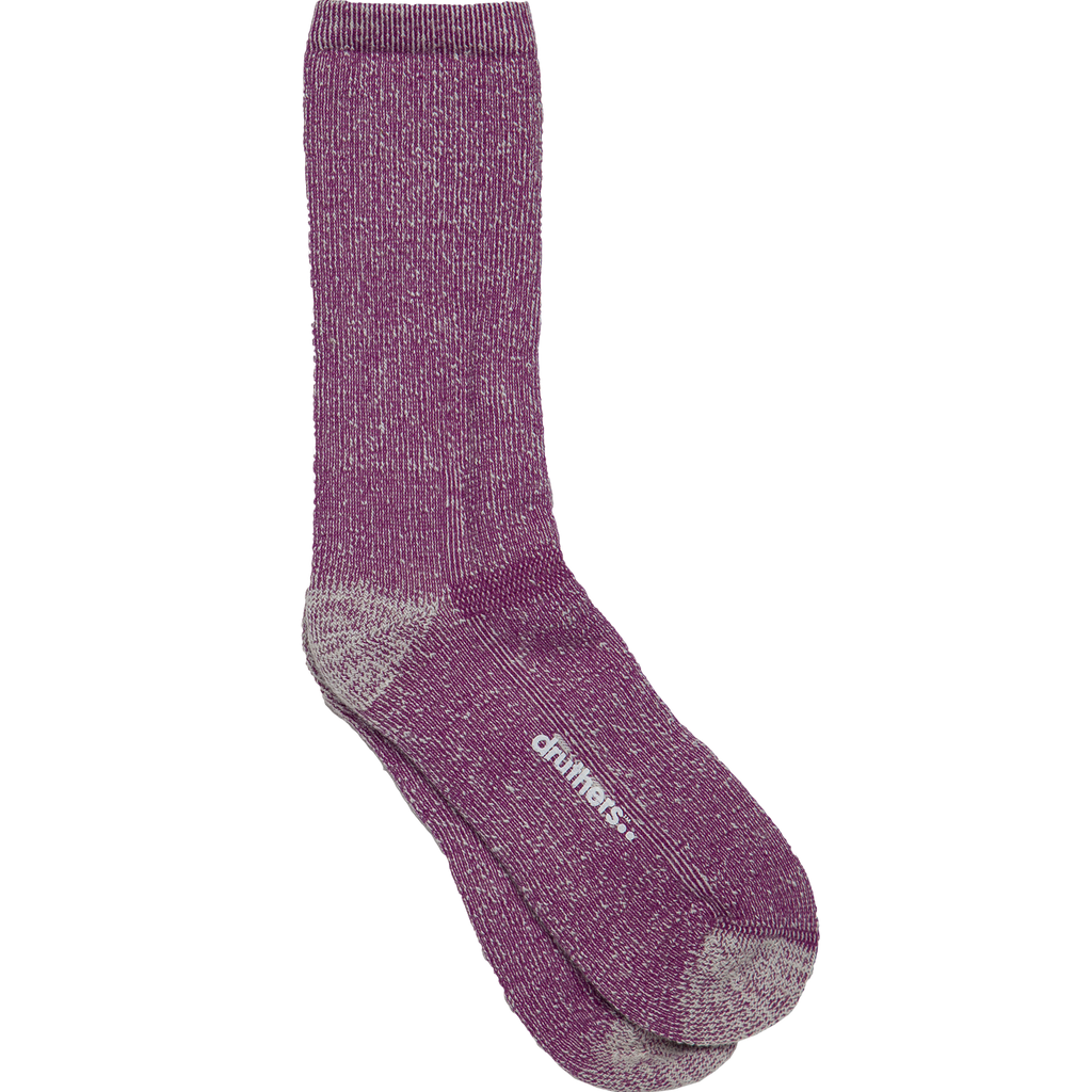 Merino Wool Loop Terry House Socks  - Purple
