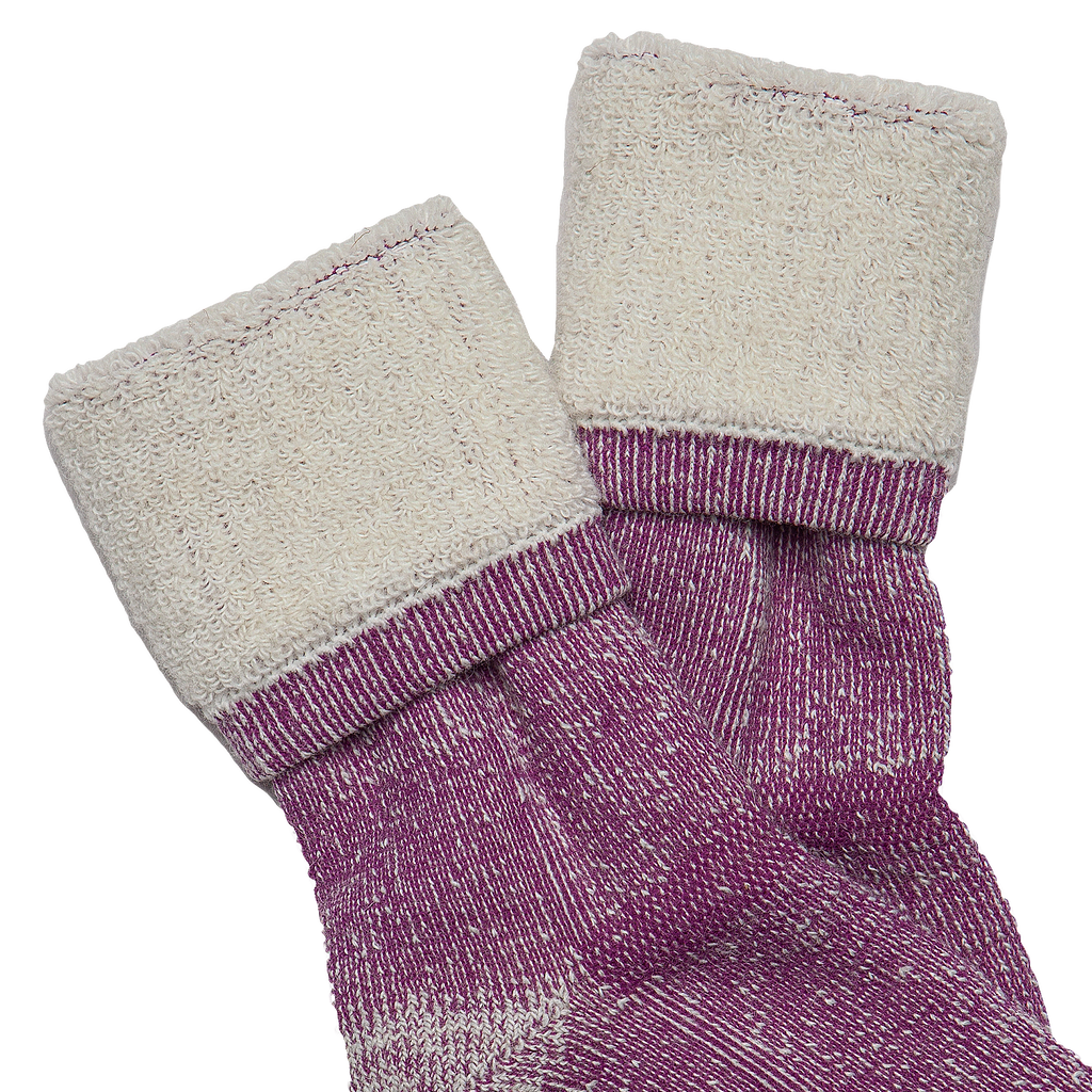 Merino Wool Loop Terry House Socks  - Purple