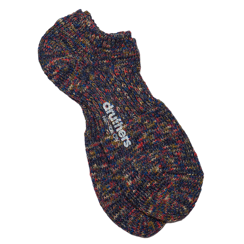 Recycled Cotton Ankle Sock - Navy Mélange