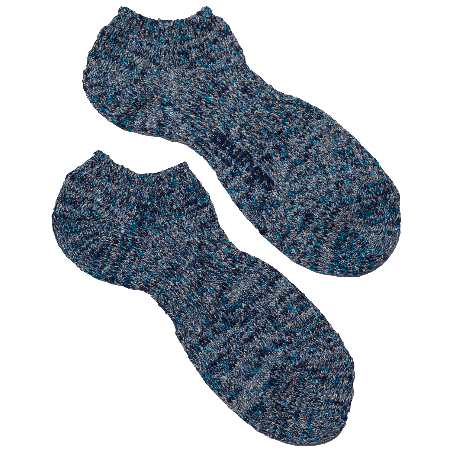 Recycled Cotton Ankle Sock - Blue Mélange