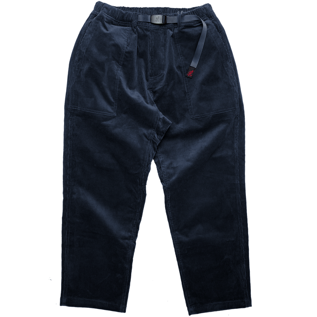Corduroy Loose Tapered Pants - Double Navy