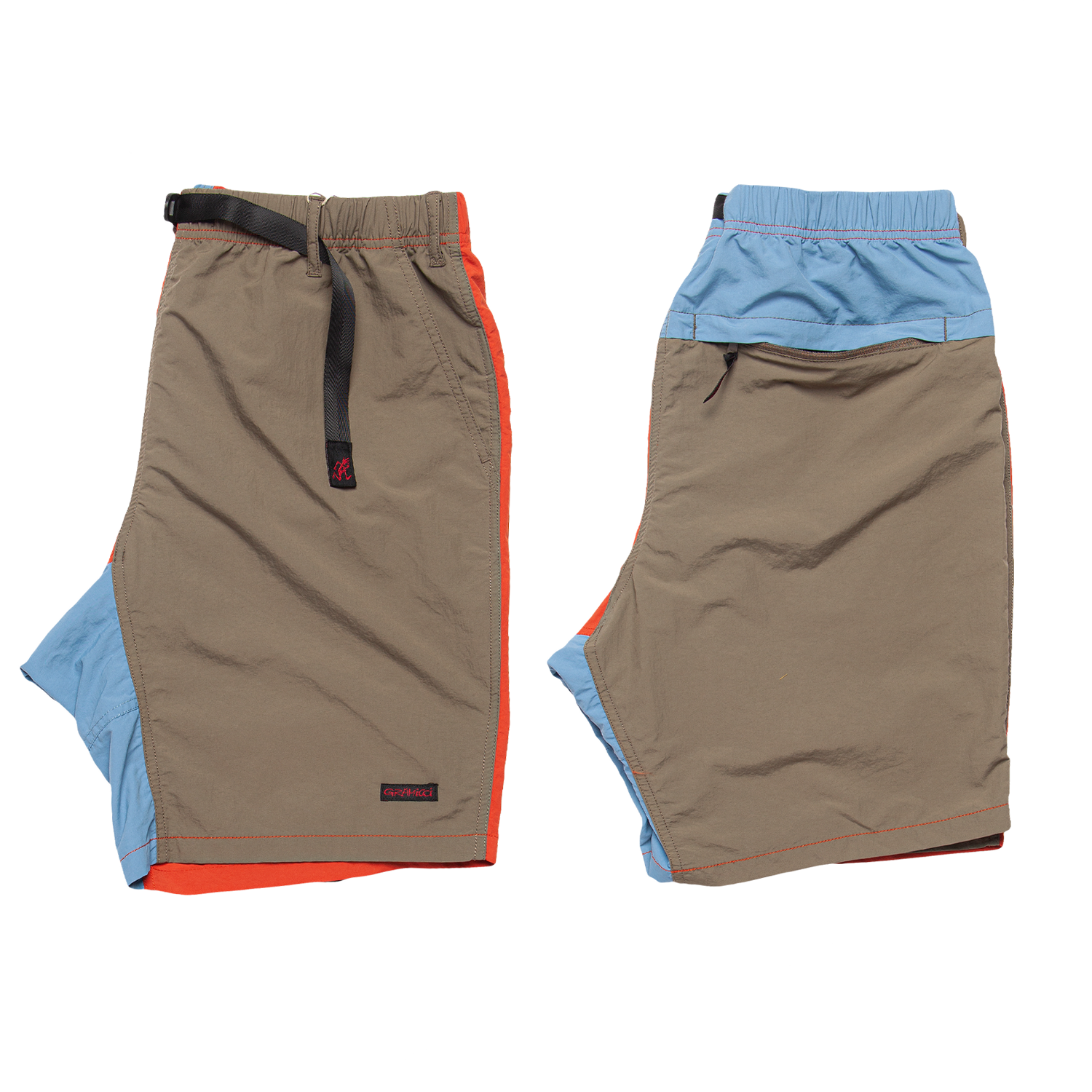 Shell Packable Shorts - Terra Cotta / Ash Olive