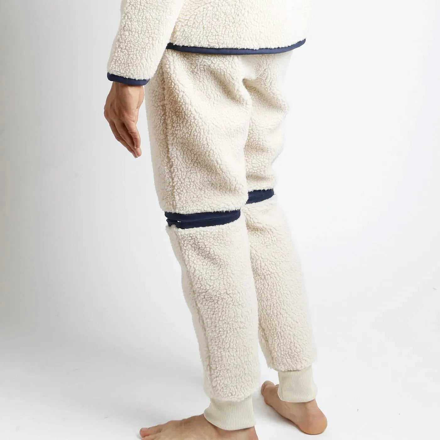 Nats Fleece Zip-Off Trouser - Ivory / Navy