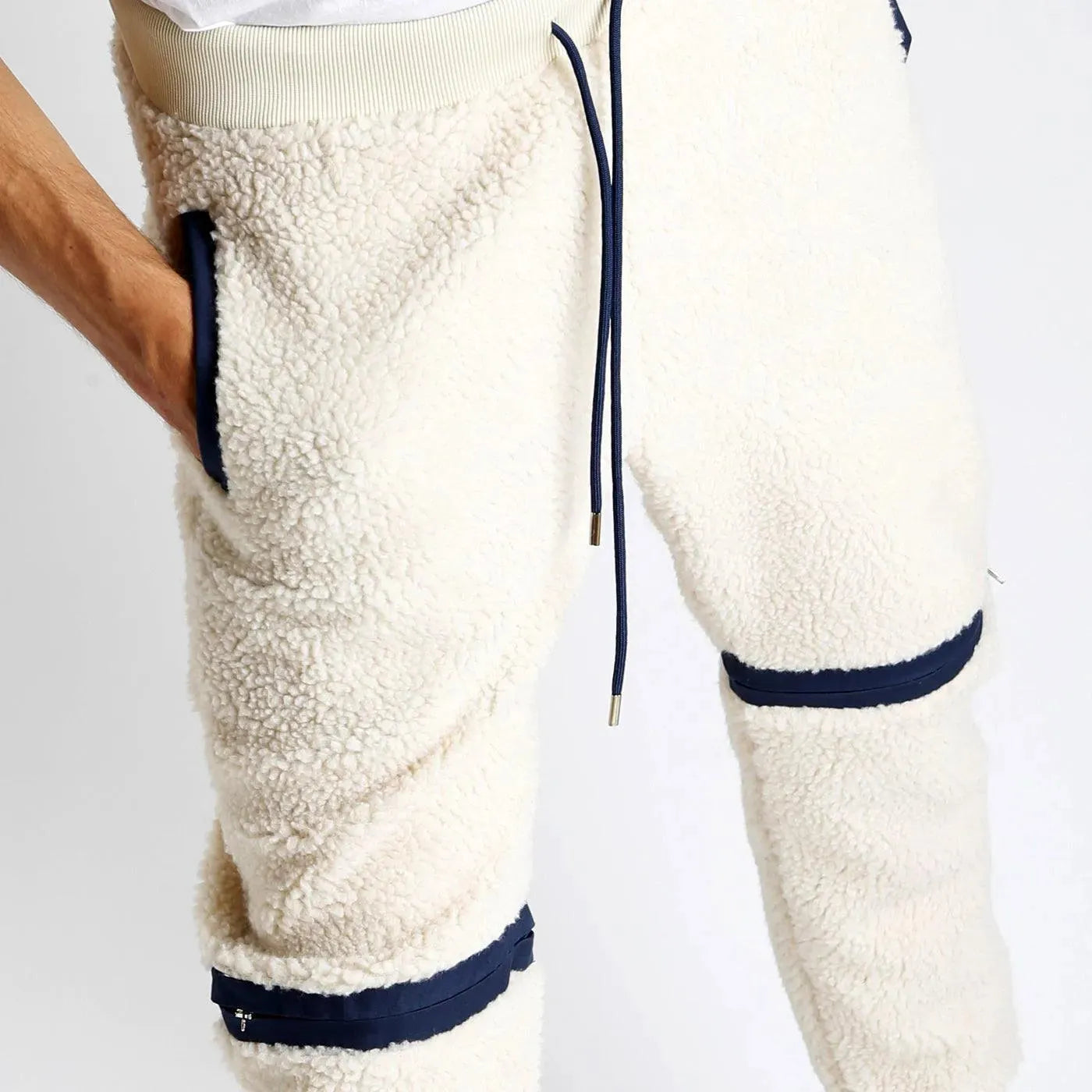 Nats Fleece Zip-Off Trouser - Ivory / Navy