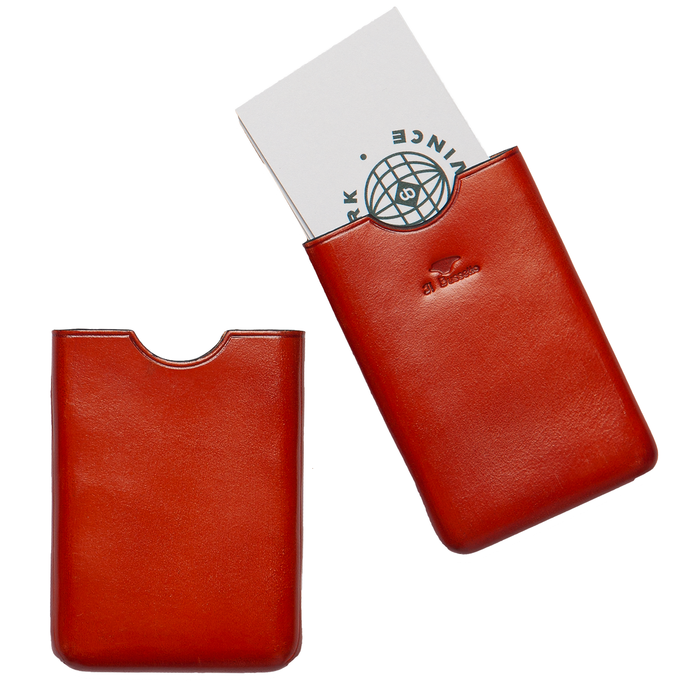 Business Card Holder - Coral Red