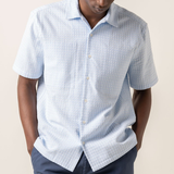 Eyemouth Embroidered Shirt - Sky Blue