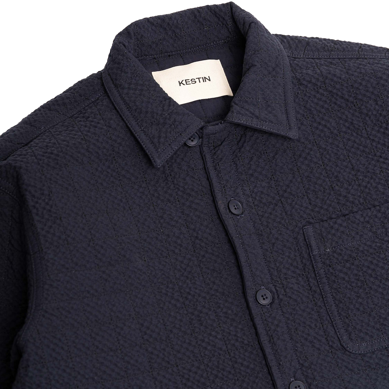 Quilted Ormiston Overshirt - Navy