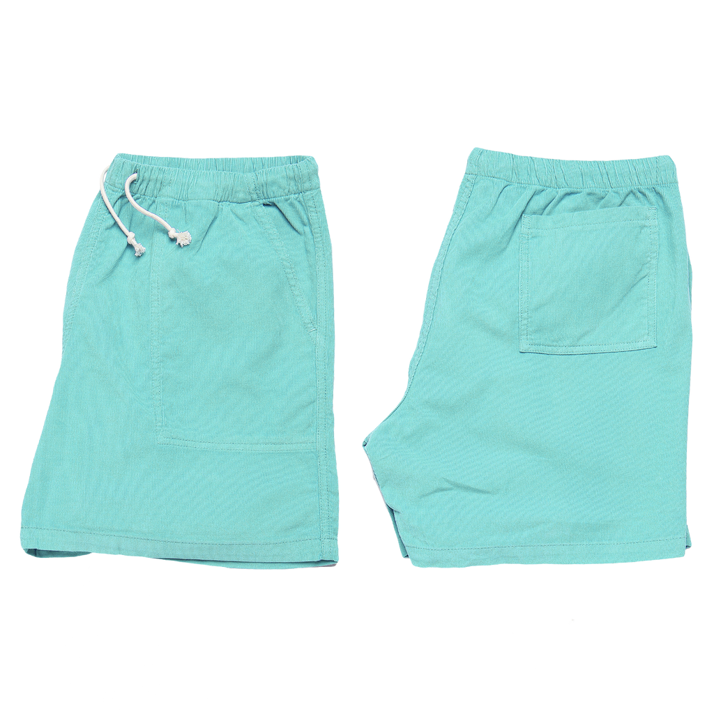 Formigal Beach Shorts - Aqua Green Baby Cord