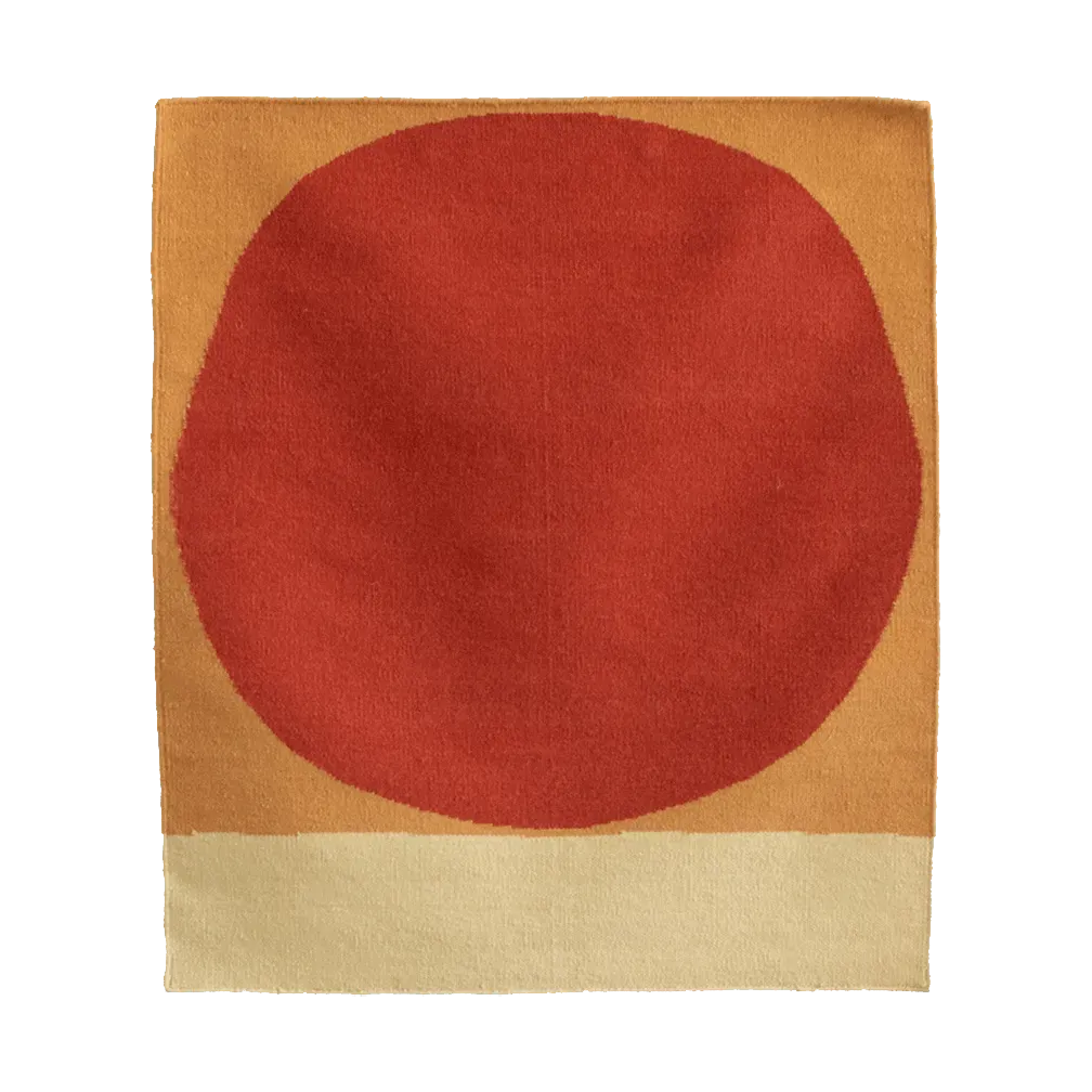 Litha Persimmon Woven Wool Art - 30x36