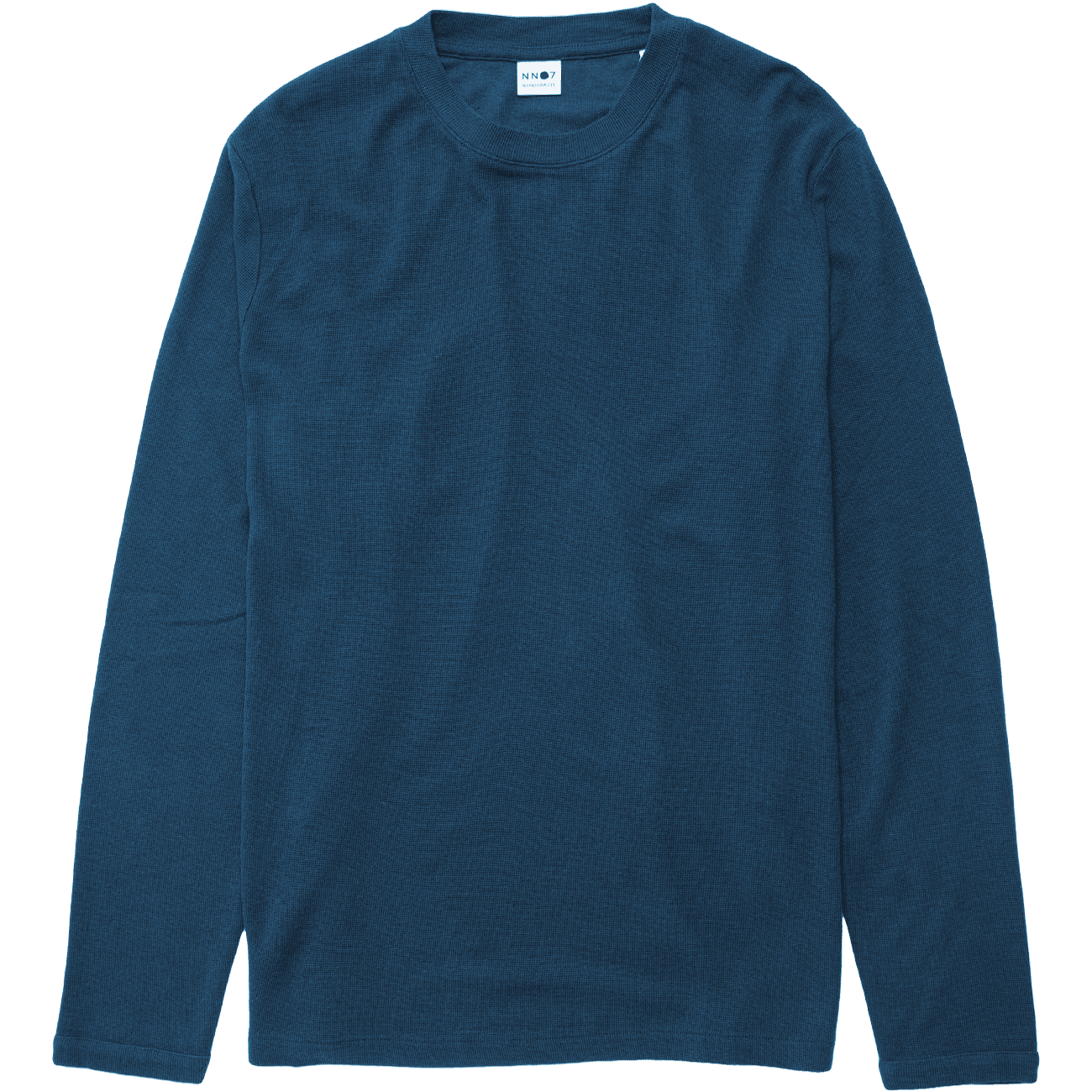 Clive Waffle Long Sleeve Tee - Ocean Blue