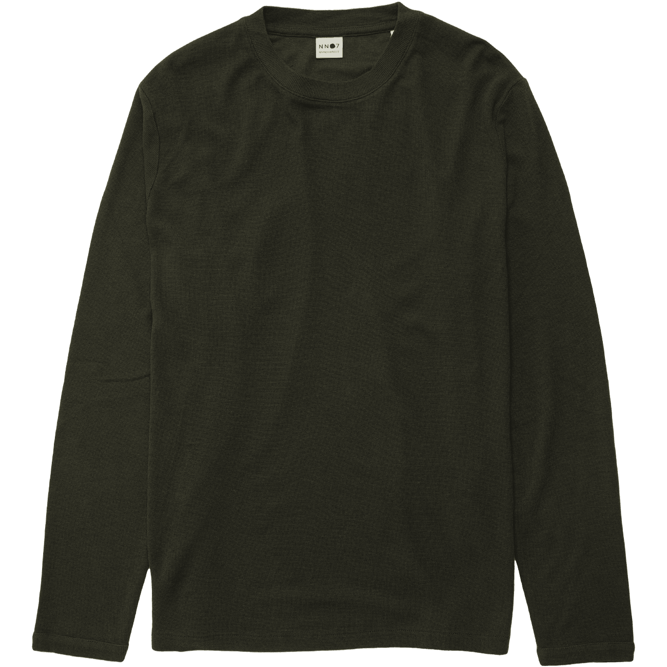 Clive Waffle Long Sleeve Tee - Dark Green