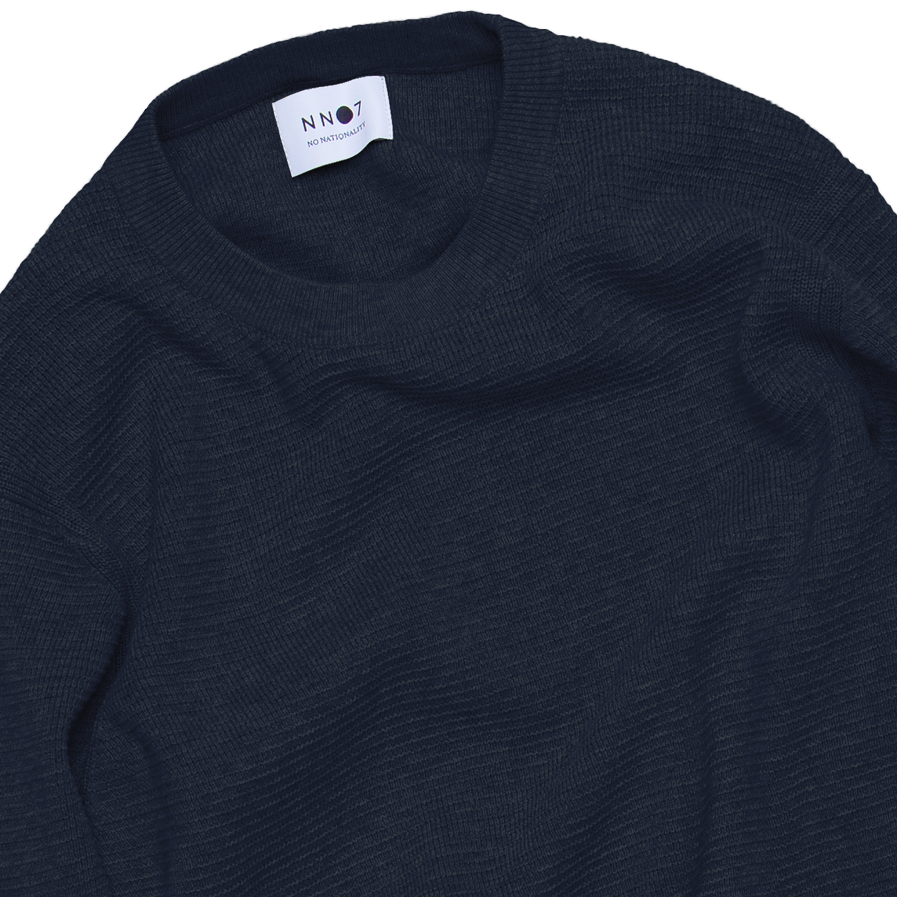 Julian Melange Waffle Knit - Navy Blue