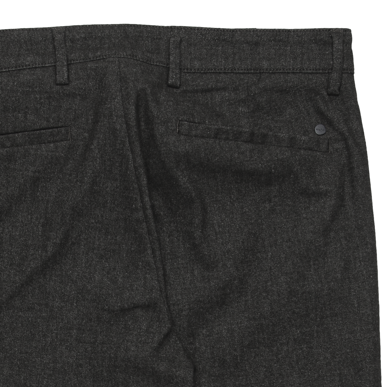 Marco Slim Fit Brushed Trouser - Black