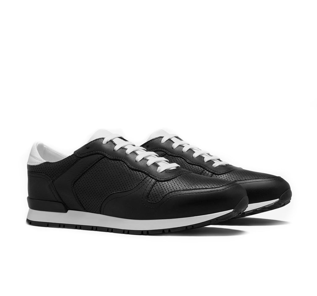 Rennes Vintage Leather Sneaker - Black