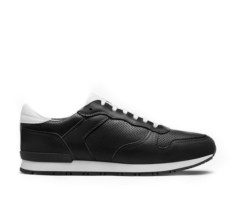 Rennes Vintage Leather Sneaker - Black