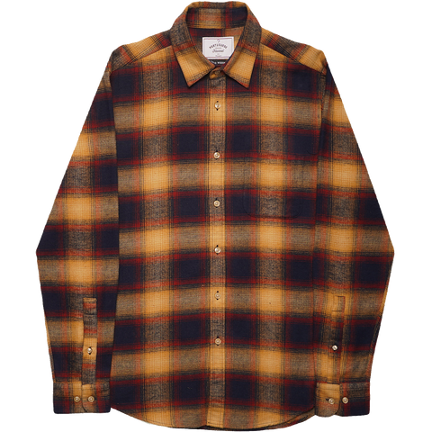 Hill Flannel - Yellow / Navy Check