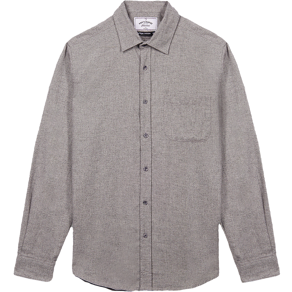 Grayish Brushed Flannel Shirt