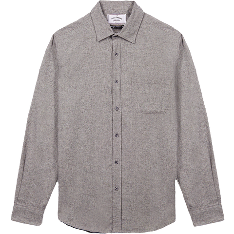 Grayish Brushed Flannel Shirt