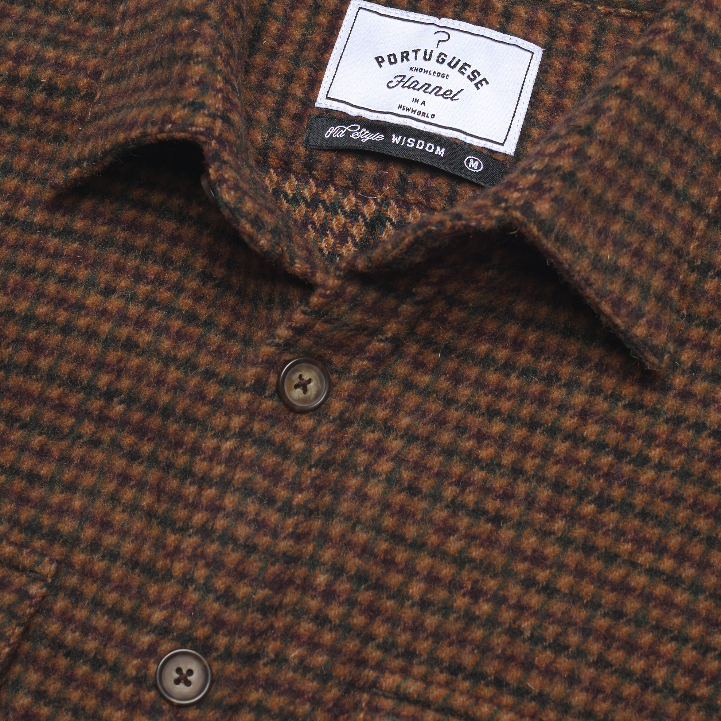 Leaf Overshirt - Brown Houndstooth