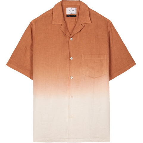 Linen Camp Collar Shirt - Dip Dye