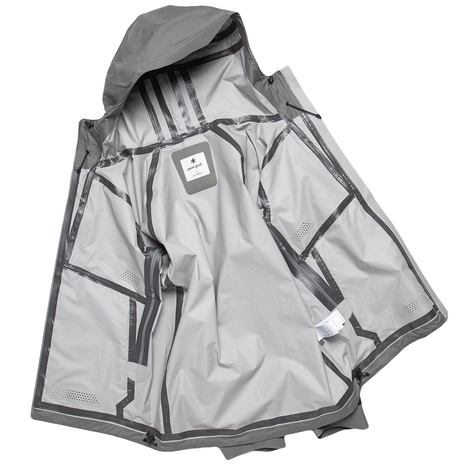 2.5 layer Waterproof Rain Jacket - Grey Khaki