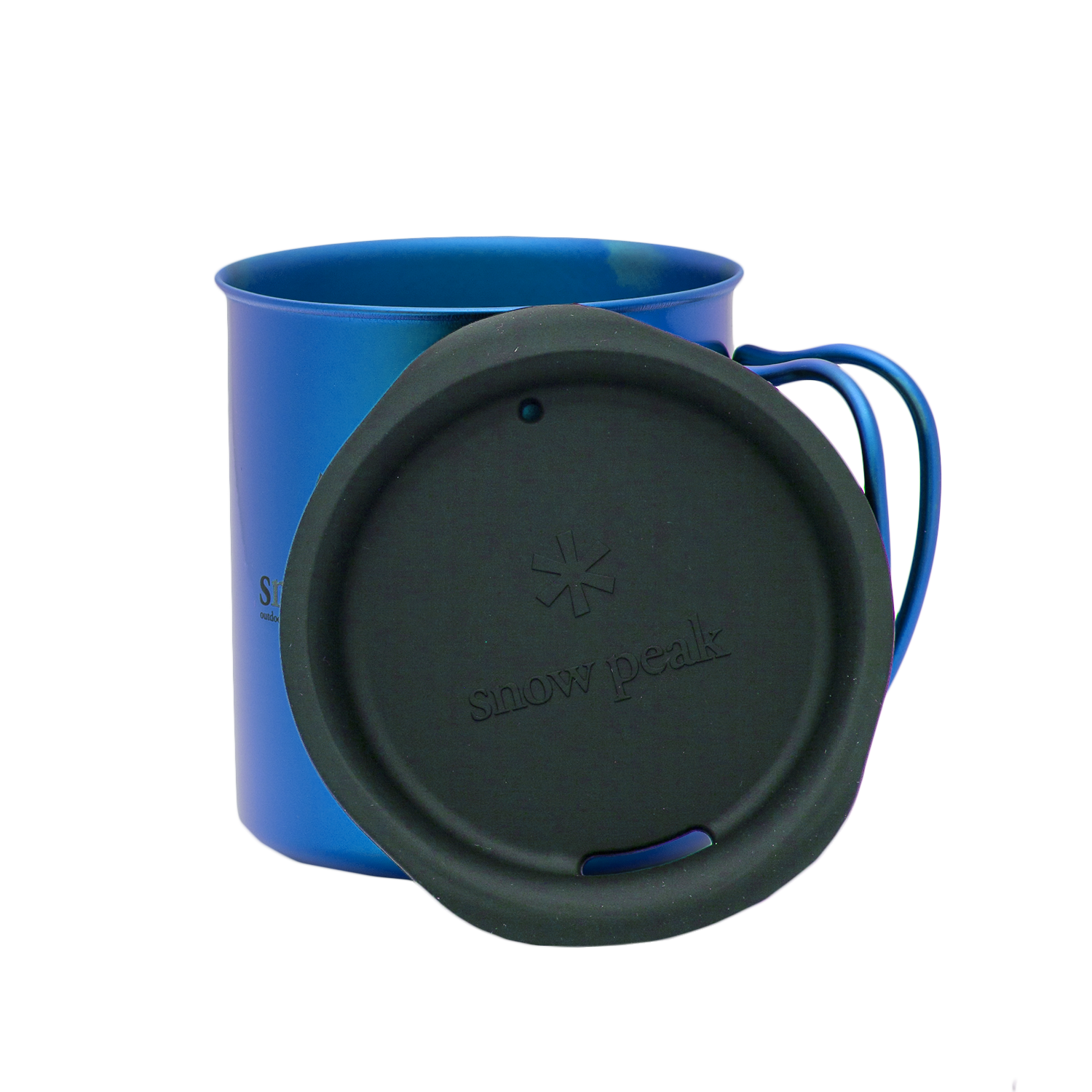 Titanium Single Wall Cup - 450ml Anodized Blue