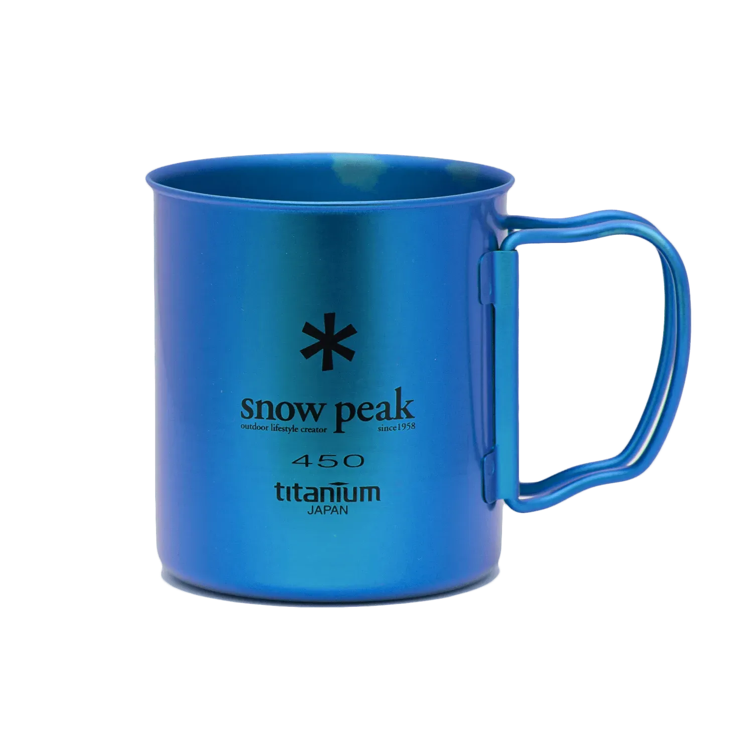 Titanium Single Wall Cup - 450ml Anodized Blue