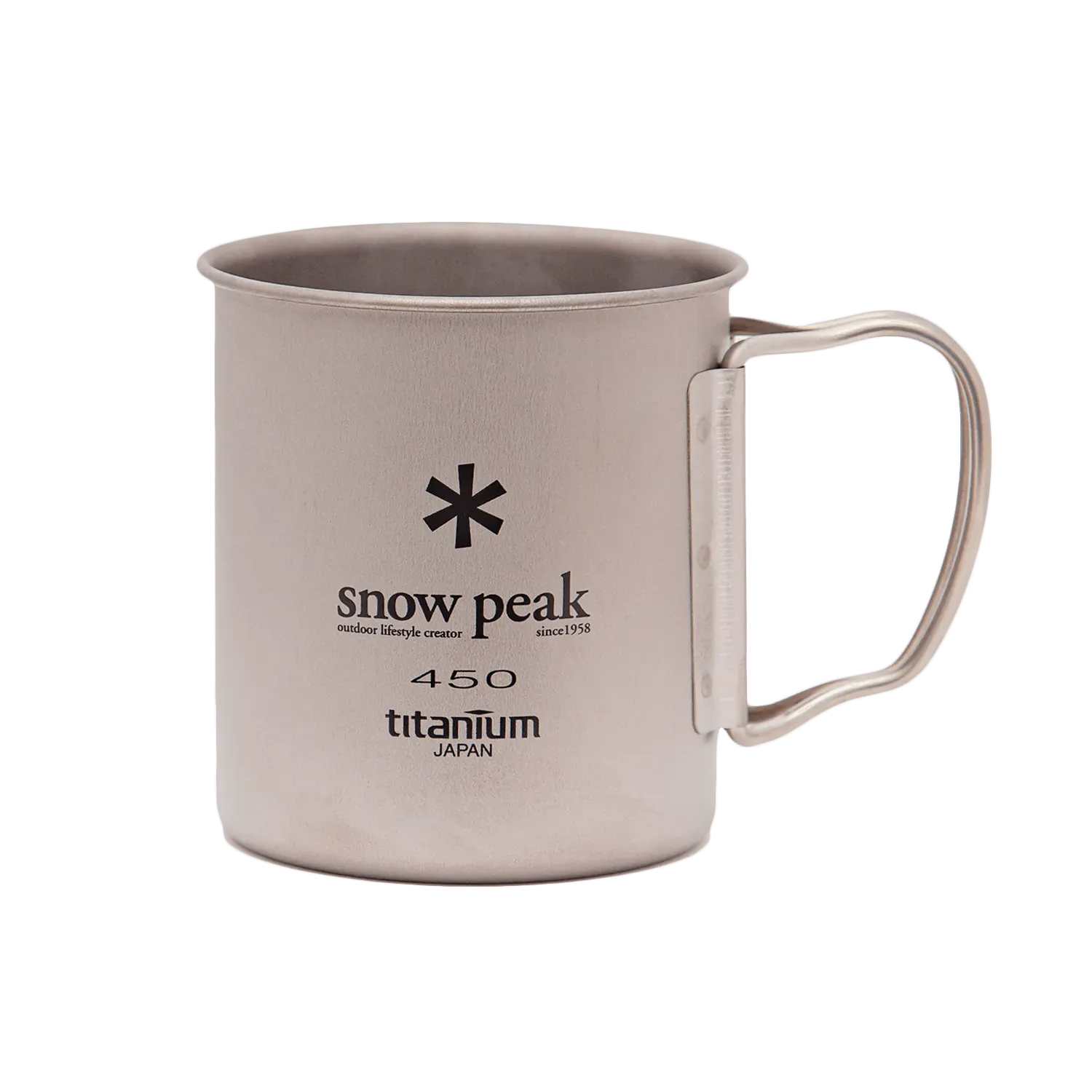 Titanium Single Wall Cup - 450ml Silver
