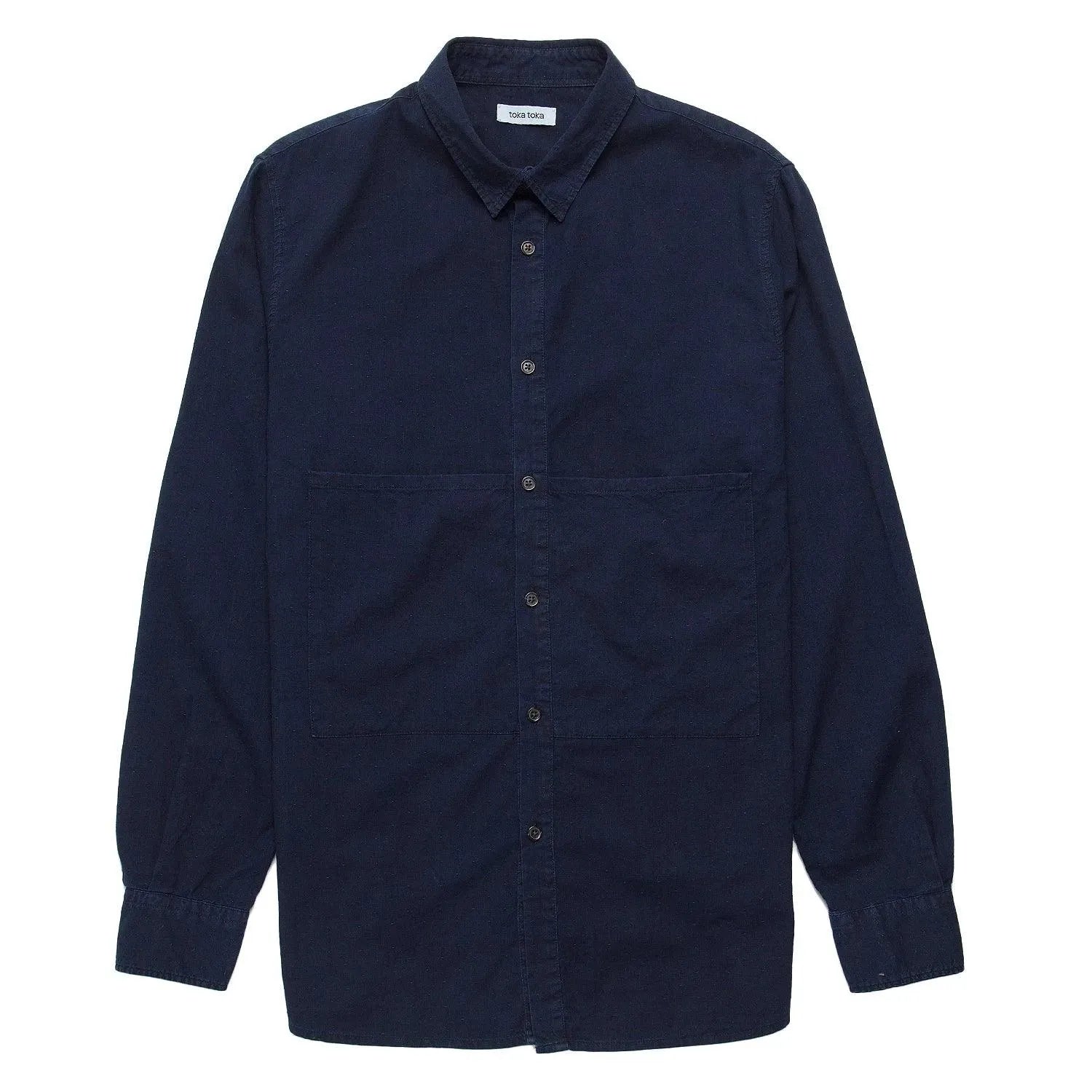 Mark Deep Pocket Shirt - Indigo Dash