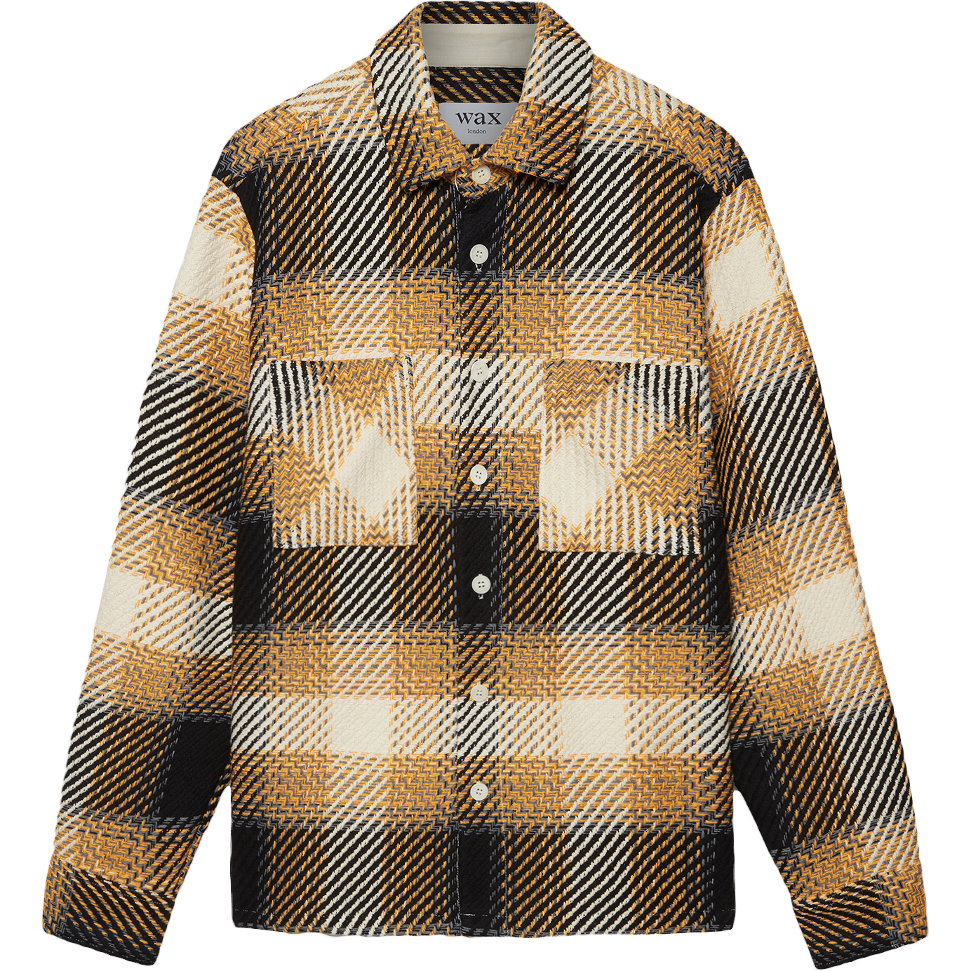 Whiting Overshirt - Black / Yellow Ombre Check