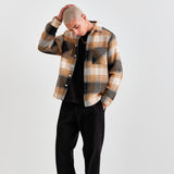 Whiting Overshirt - Black / Yellow Ombre Check