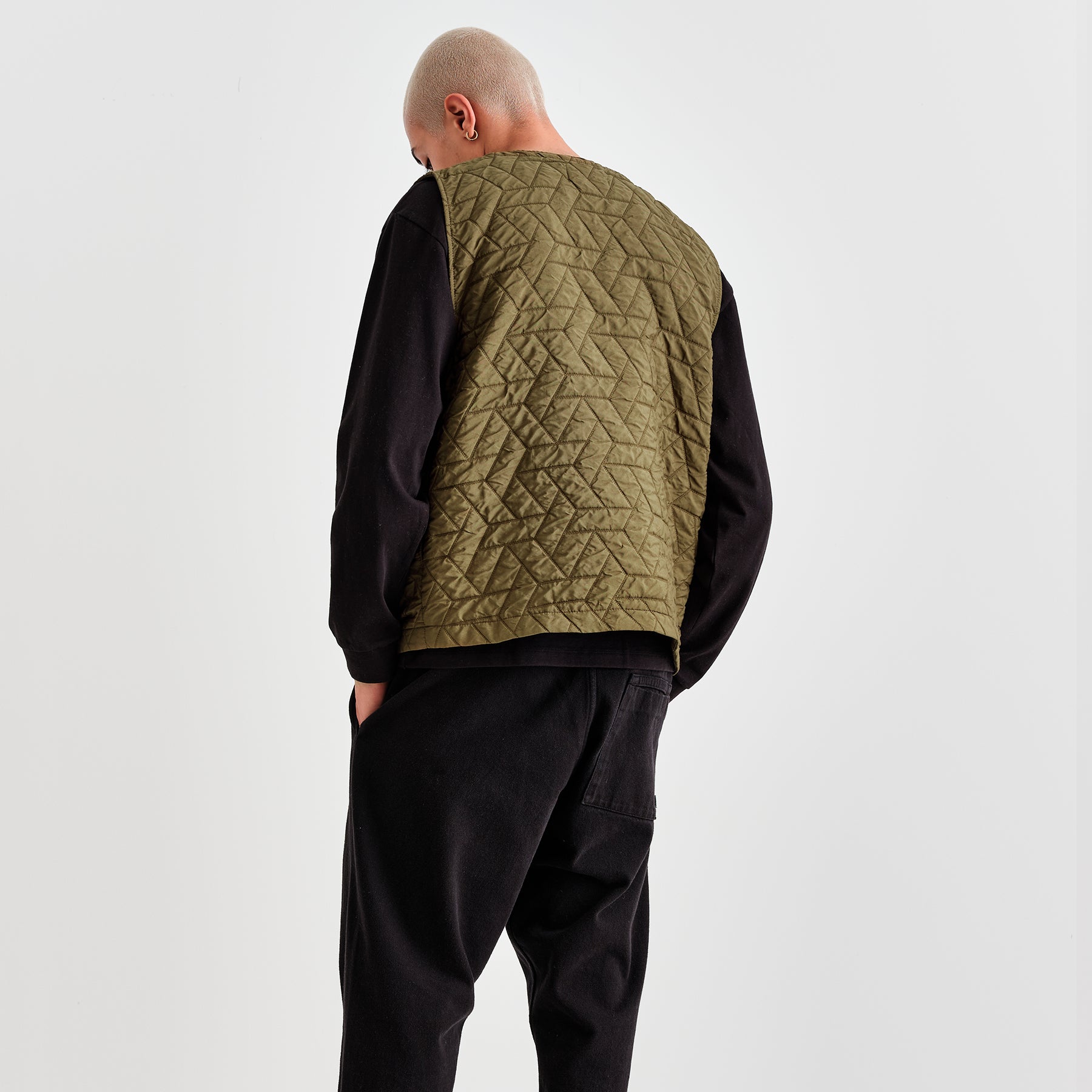 Timb Quilted Gilet - Khaki