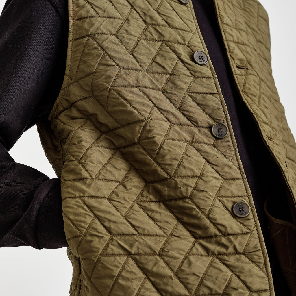 Timb Quilted Gilet - Khaki