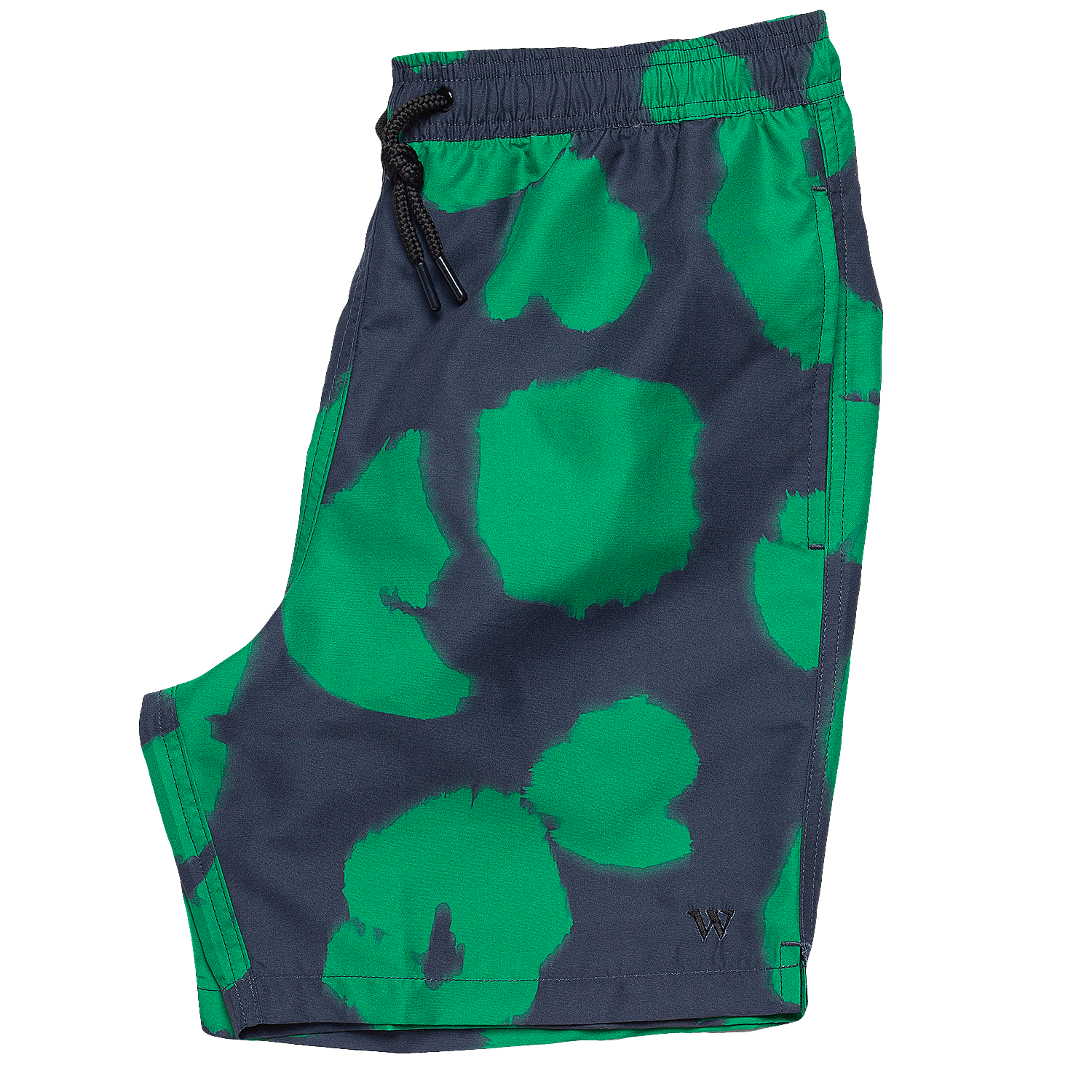 Noden Swim Shorts - Navy / Green Poppy