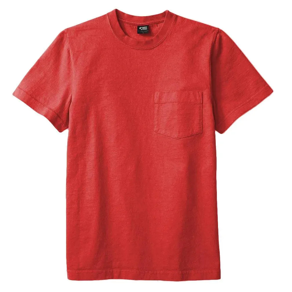 8 OZ Bison Pocket Tee - Dirty Red