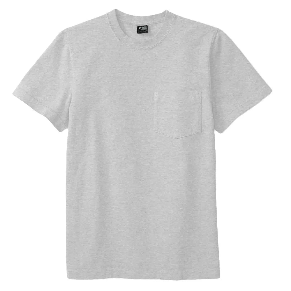 8 OZ Bison Pocket Tee - Grey