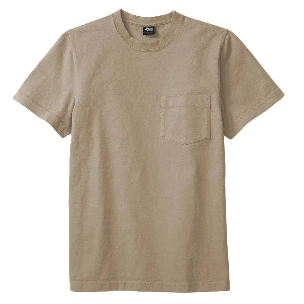 8 OZ Bison Pocket Tee - Oyster Sand