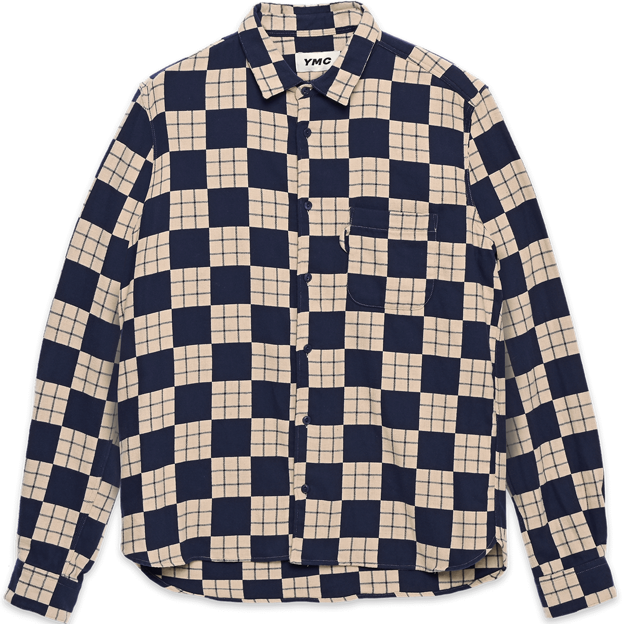 Curtis Shirt - Navy / Ecru