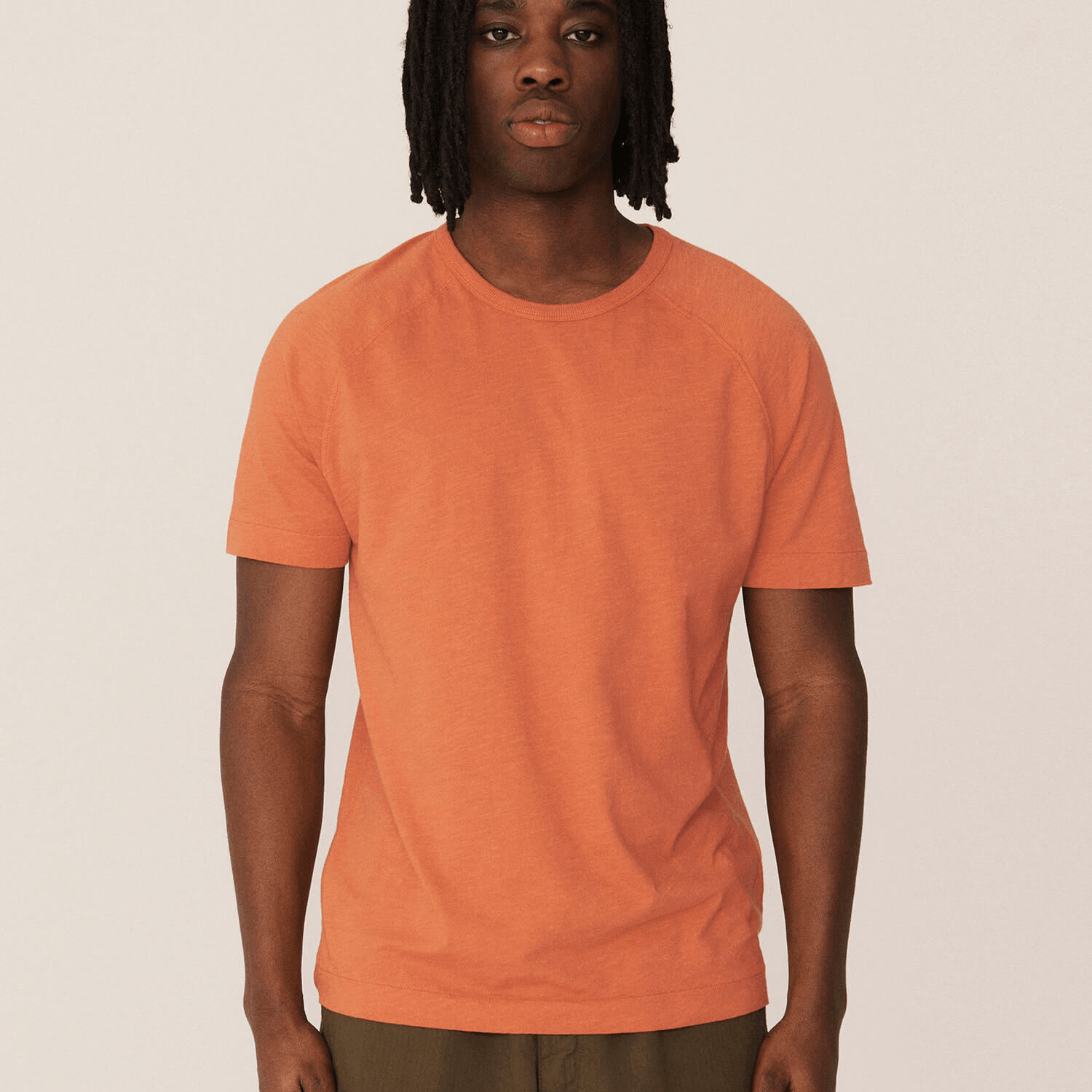 Television Raglan Slub Tee - Orange