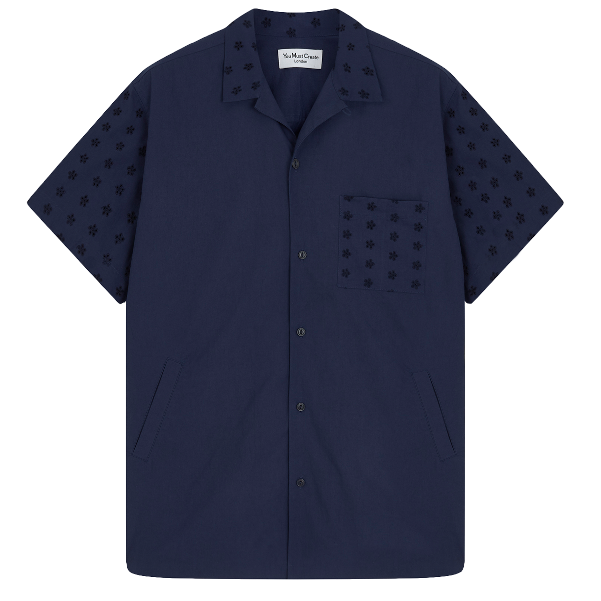 Cat's Meow Pocket Shirt - Navy