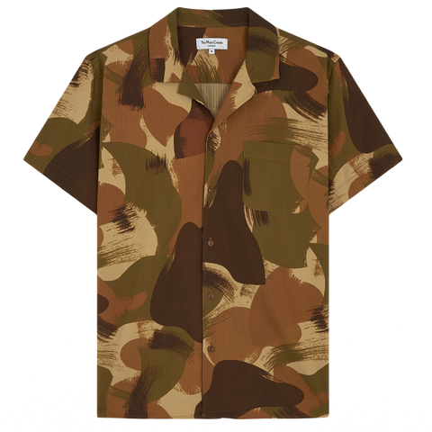 Malick Spread Collar Shirt - Brushed Camo