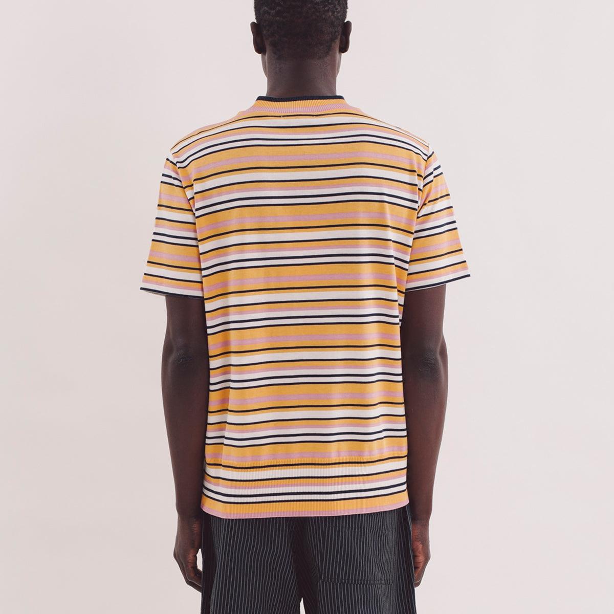 Tutti Frutti Mock Neck Tee - Multi Stripe