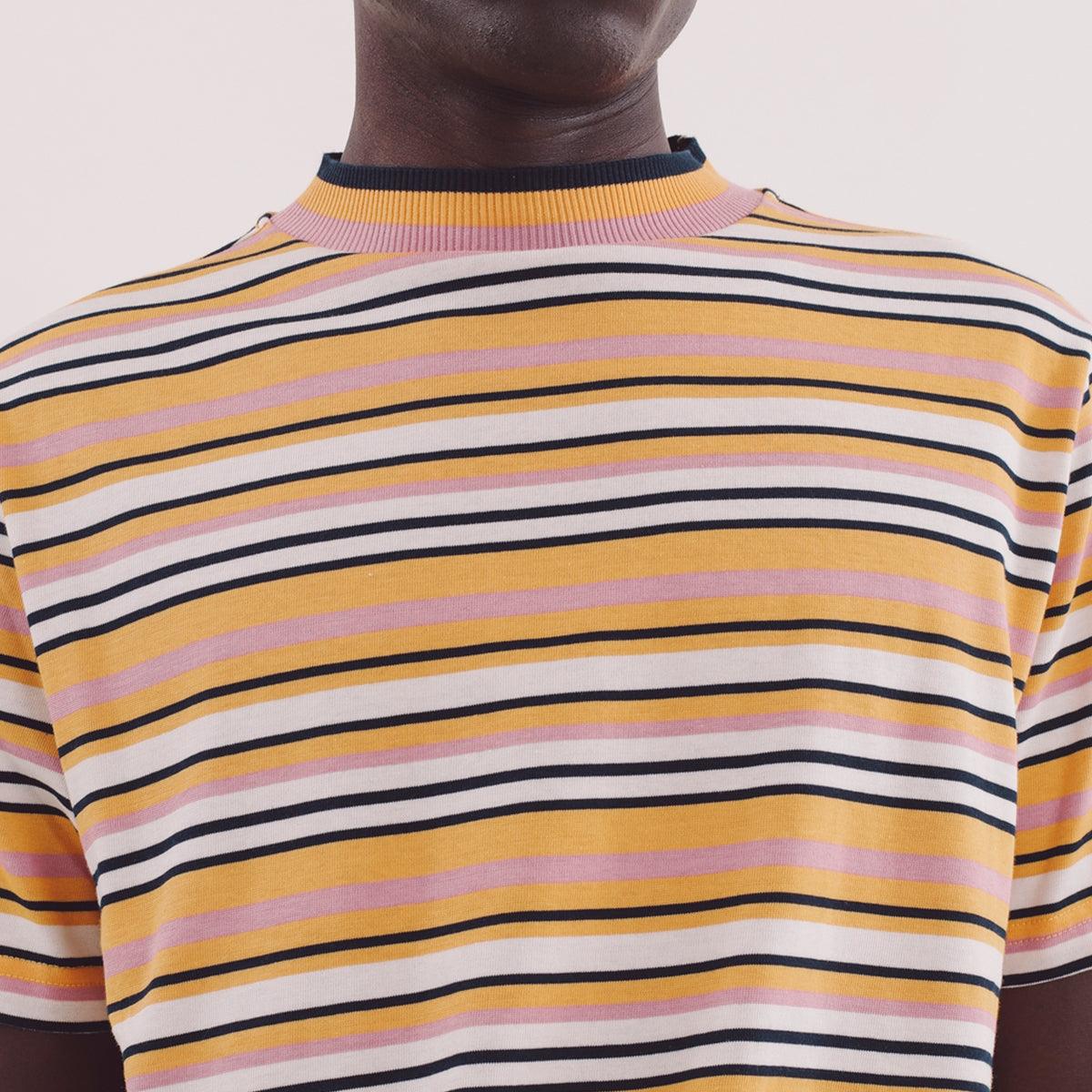 Tutti Frutti Mock Neck Tee - Multi Stripe