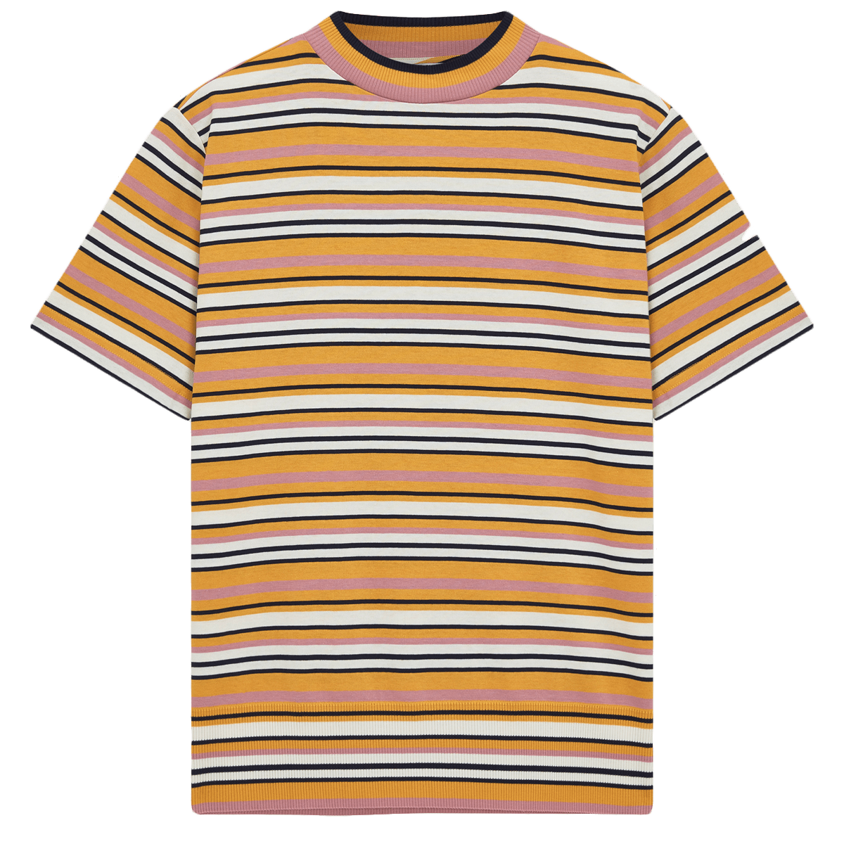 Tutti Frutti Mock Neck Tee - Multi Stripe