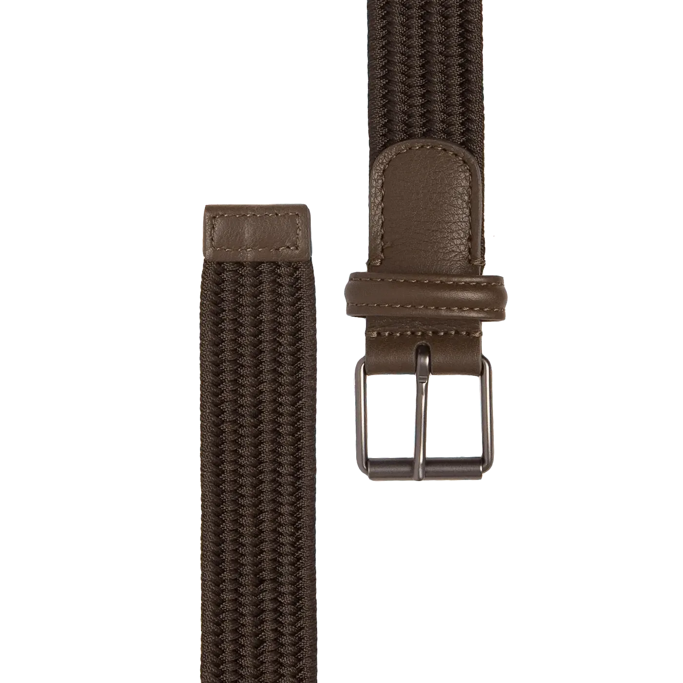Woven Nylon Stretch Belt - Olive
