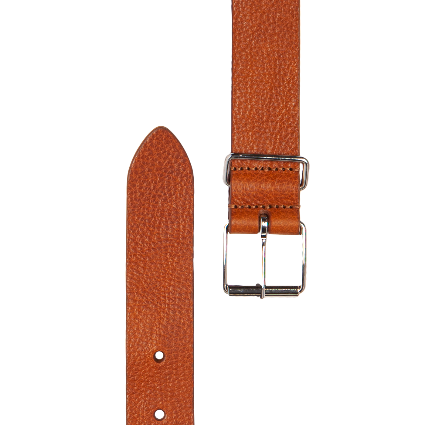 Slim Leather Belt - Light Brown