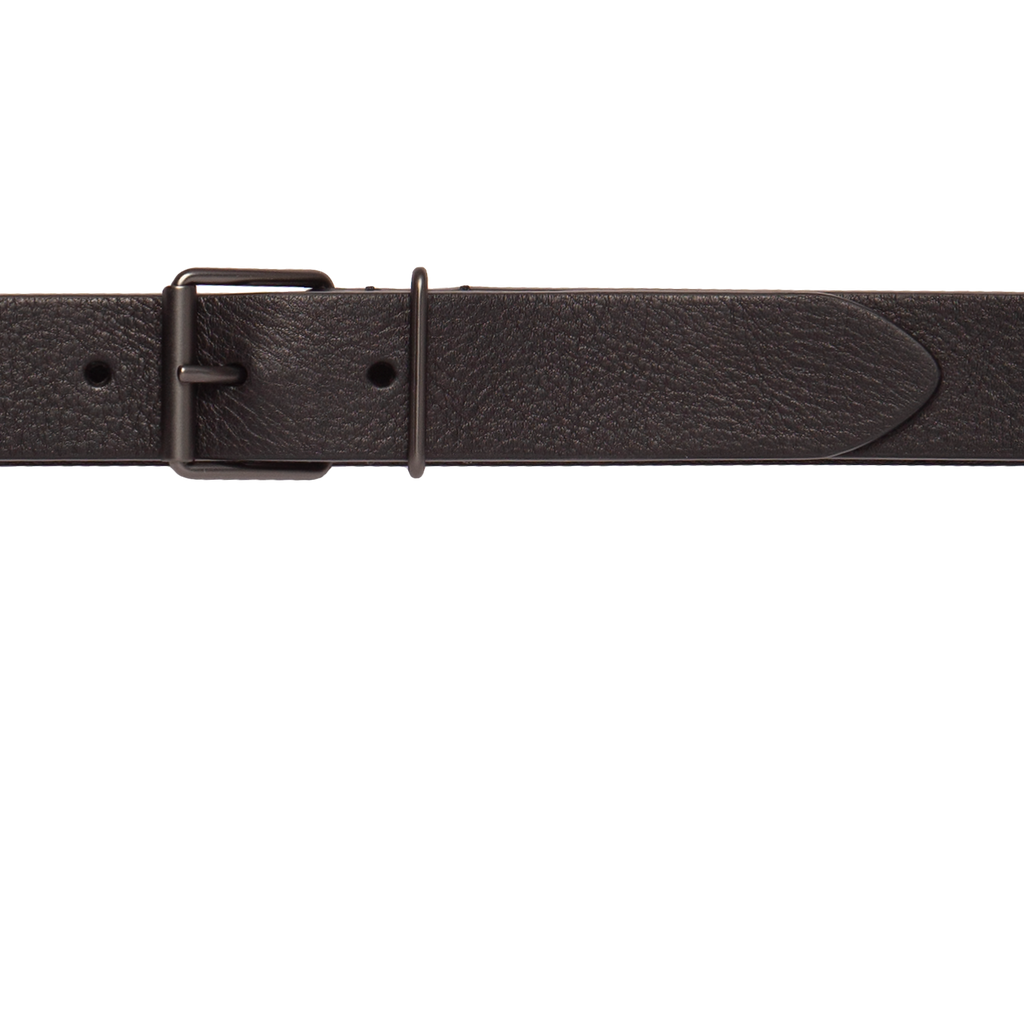 Slim Leather Belt - Black