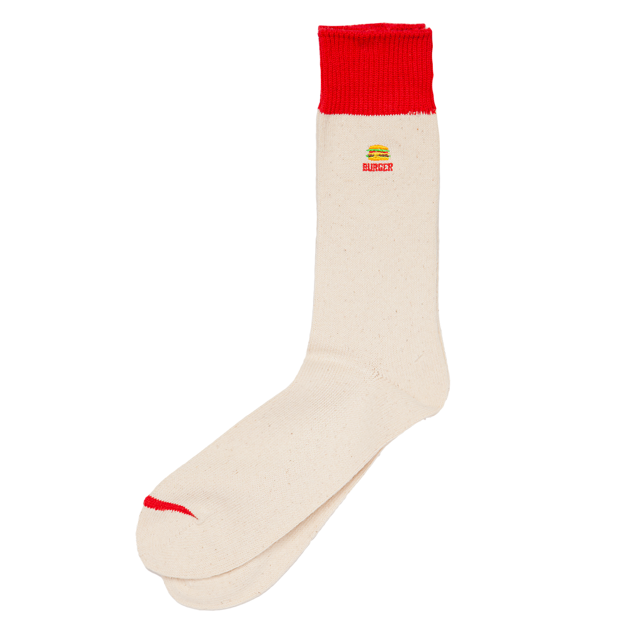 Embroidered Crew Sock - Burger